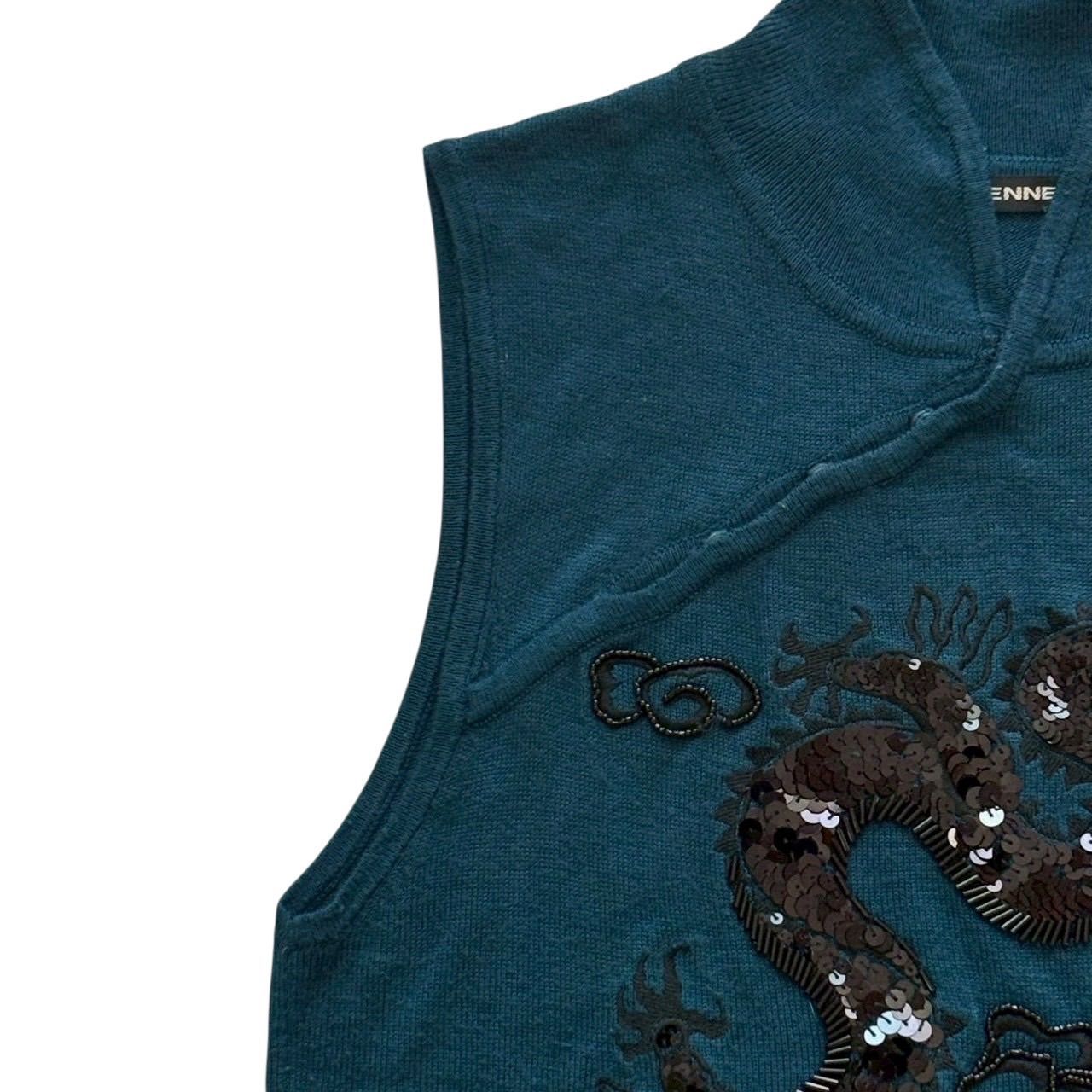 スパンコールノースリーブニット