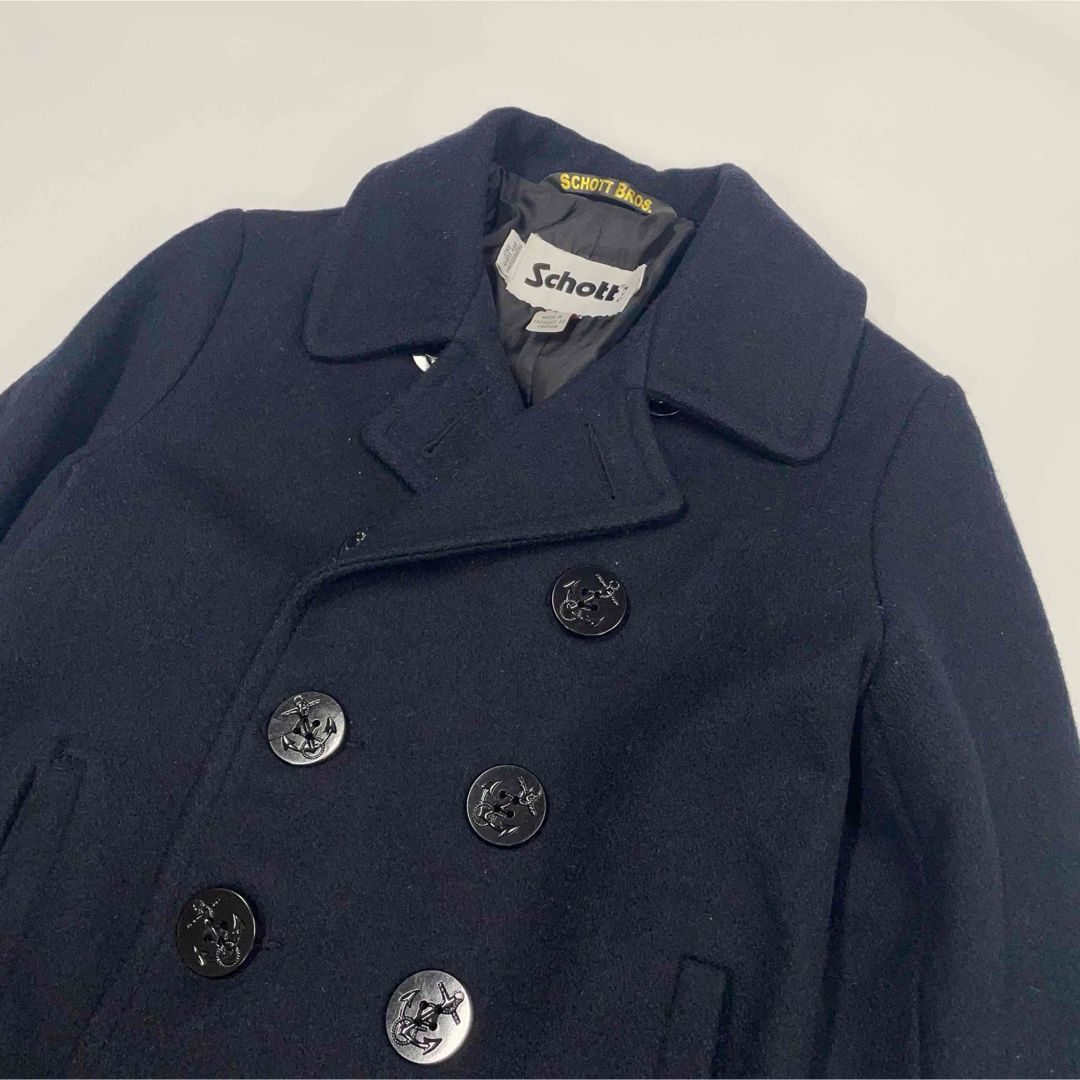 Schott NYC ピーコート ダブルブレスト ネイビー カナダ製 S - メルカリ