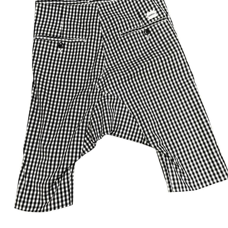 GANRYU 14SS ギンガムチェック柄サルエルショートパンツ - メルカリ