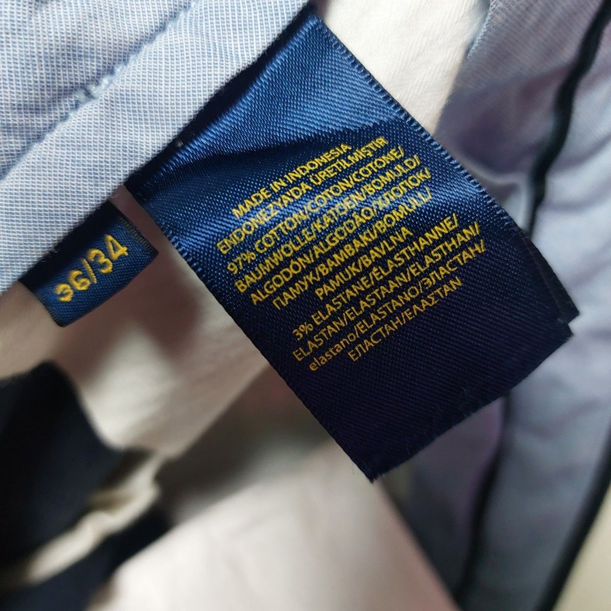 m6358【新品 現行 ポロラルフローレン】タックチノパン ストレッチ M 紺色 ポロ ラルフローレン POLO RalphLoren W36 ネイビー ストレッチ