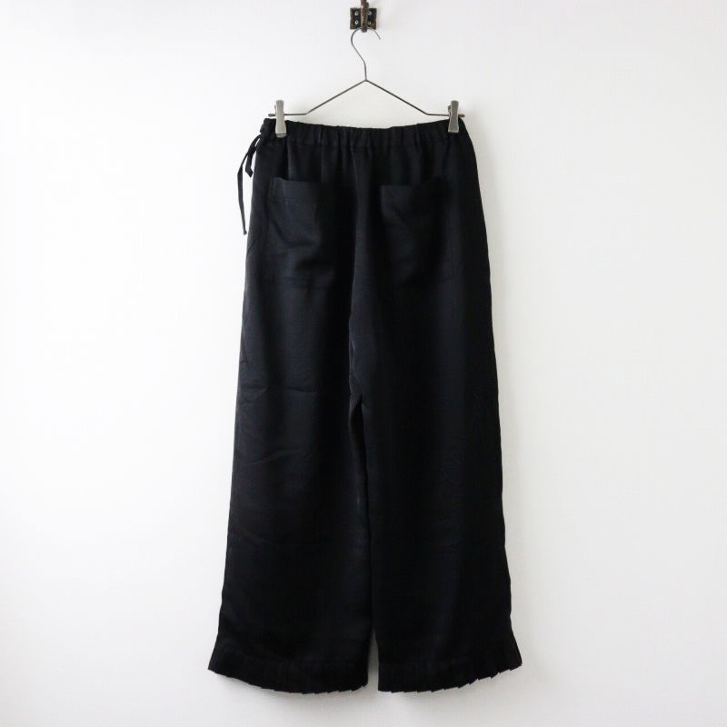Porter des boutons/ポルテデブトン　ヘムプリーツパンツ　F ポルテデブトン Porter des boutons P-24009 シルク調