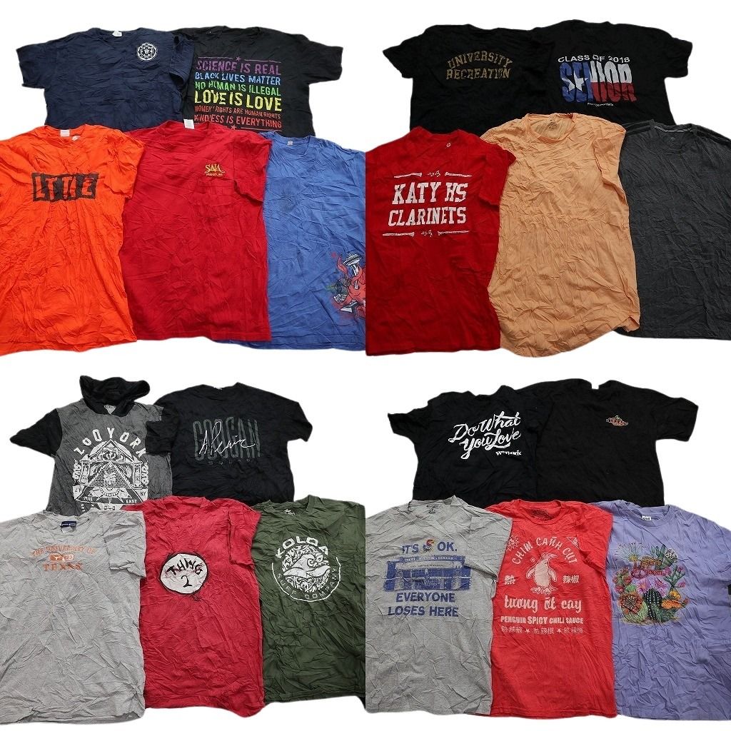 古着卸 mix プリント 半袖Tシャツ 20枚セット メンズ L アディダス フーディー キャラクター 古着 NA0711