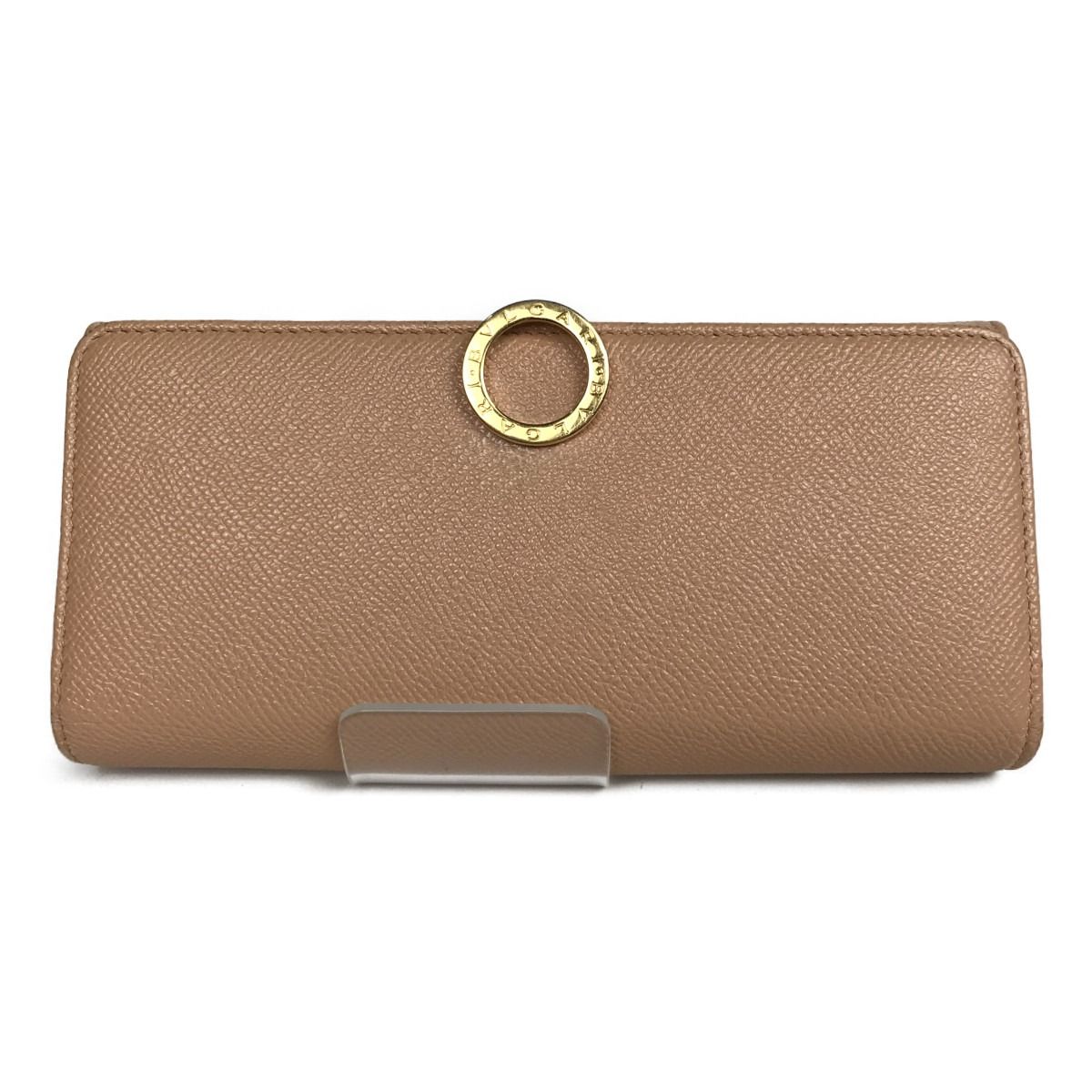 □□BVLGARI ブルガリ 二つ折り長財布 ブルガリ・ブルガリ レザー 