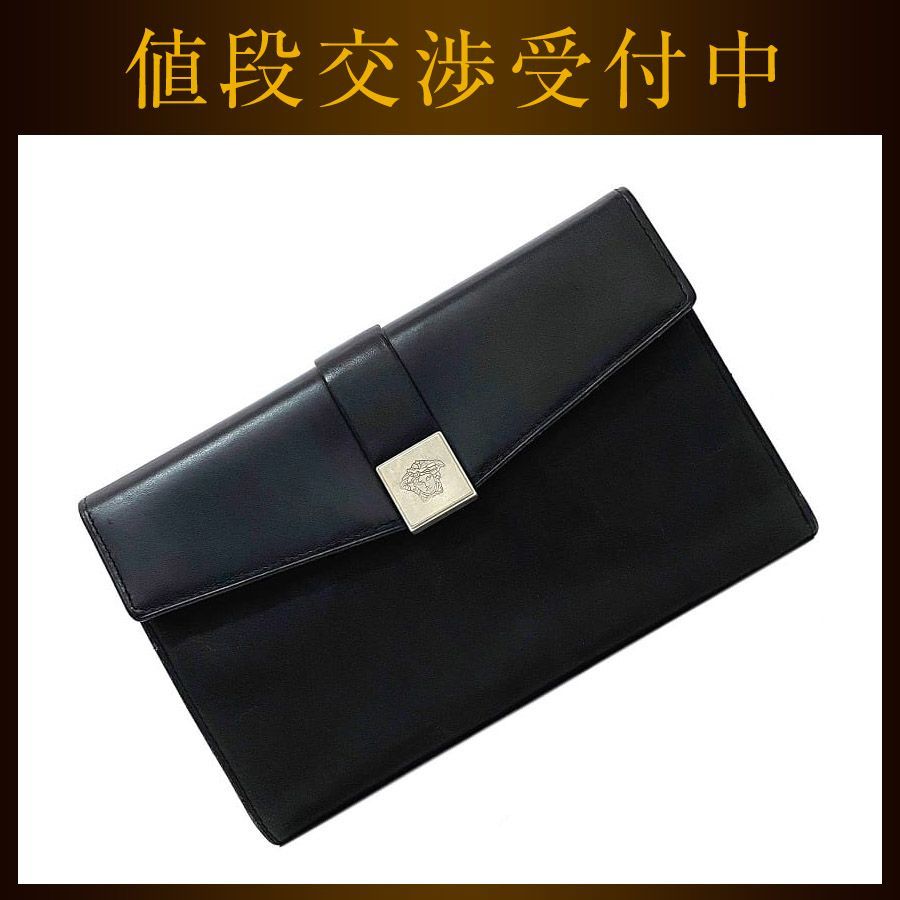 ジャンニヴェルサーチ GIANNI VERSACE 三つ折り財布 メデューサ ジャンニ ヴェルサーチ 三つ折り 財布 ブラック シルバー