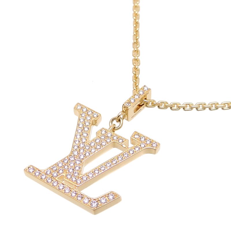 Louis Vuitton Lv idylle blossom pendant, yellow gold and diamonds (Q93849)