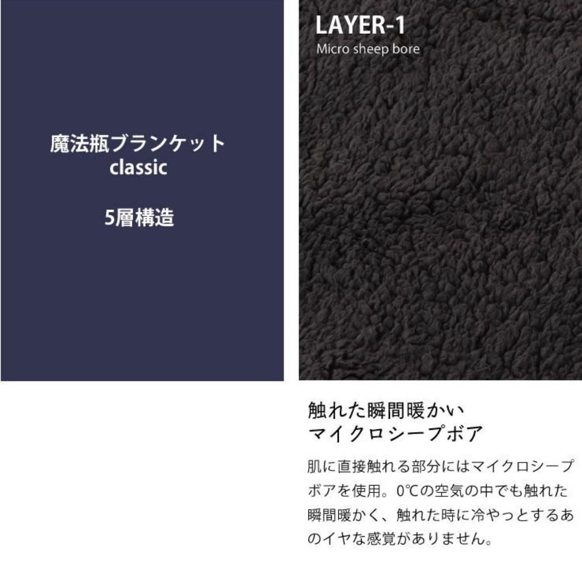 LUGH魔法瓶ブランケットLブラック