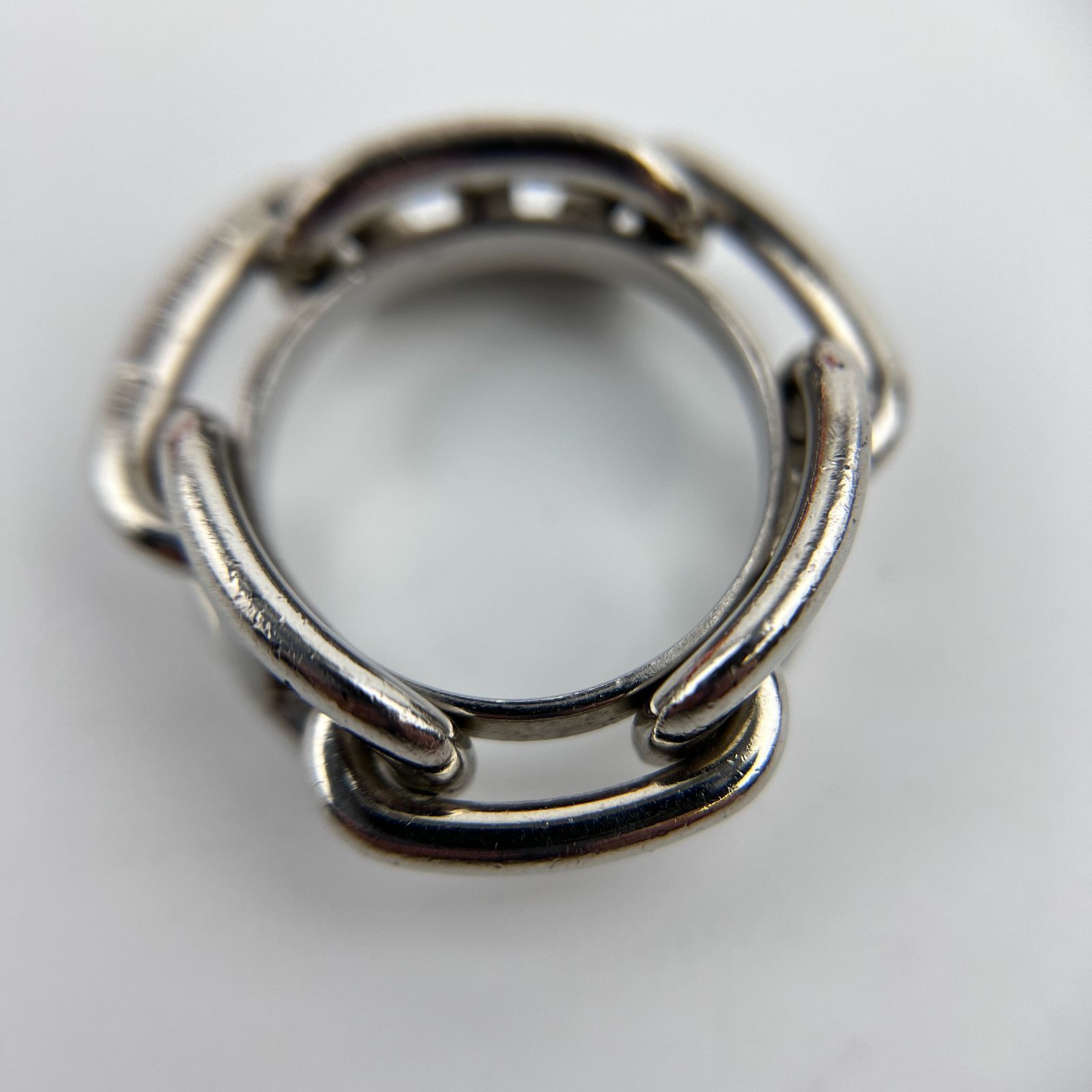 中古】HERMES エルメス ルガテ スカーフリング シルバー ヴィンテージ  