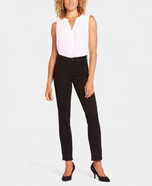 【送料無料】 エヌワイディージェイ レディース デニムパンツ ボトムス Petite Sheri Slim Pull On Jeans Black