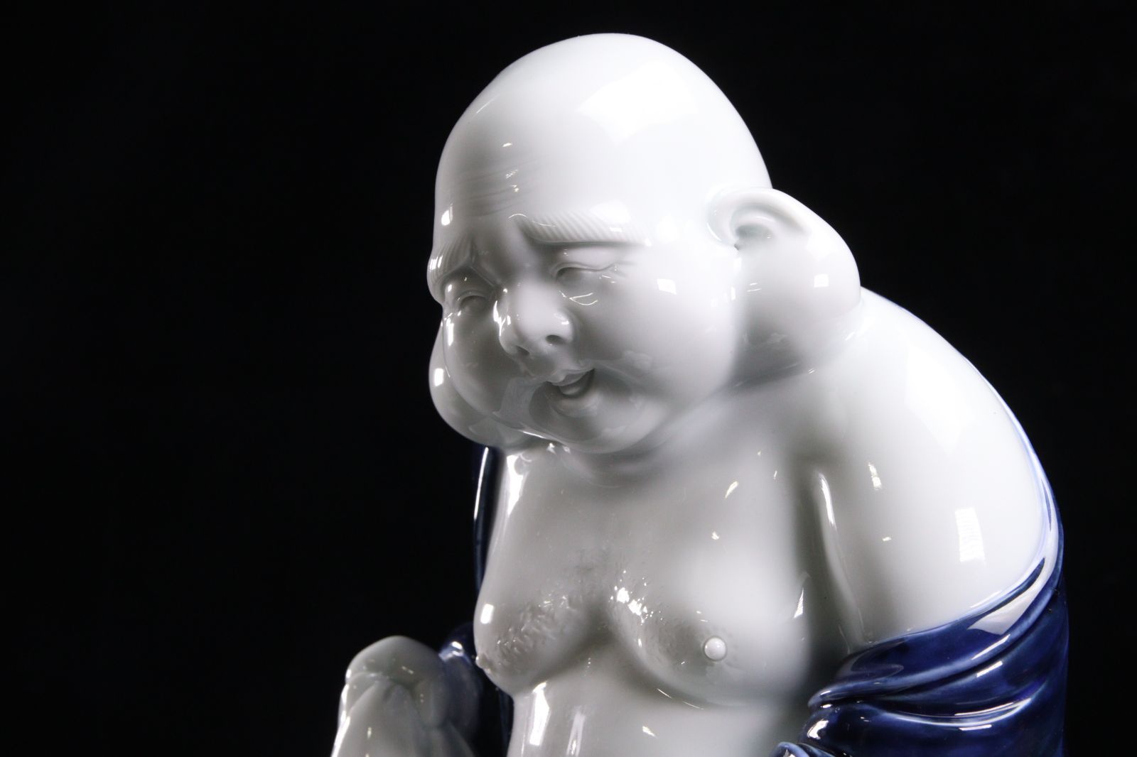 ▽ 樋渡陶六 唐子布袋 置物 28.5cm 唐物唐物 骨董 古美術 楾 B17