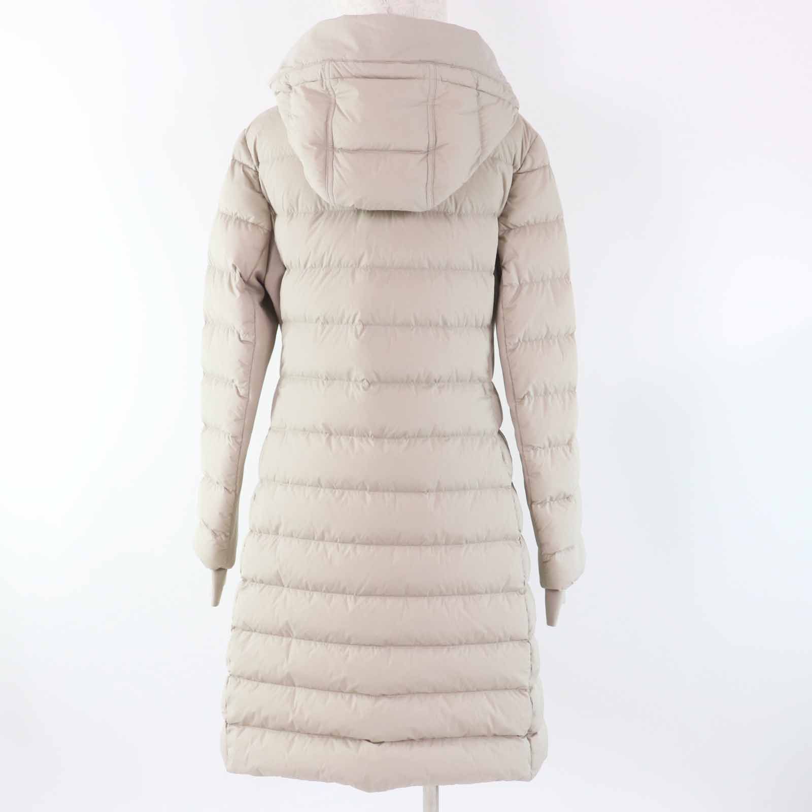 Burberry ベージュ フード付きロングダウンジャケット