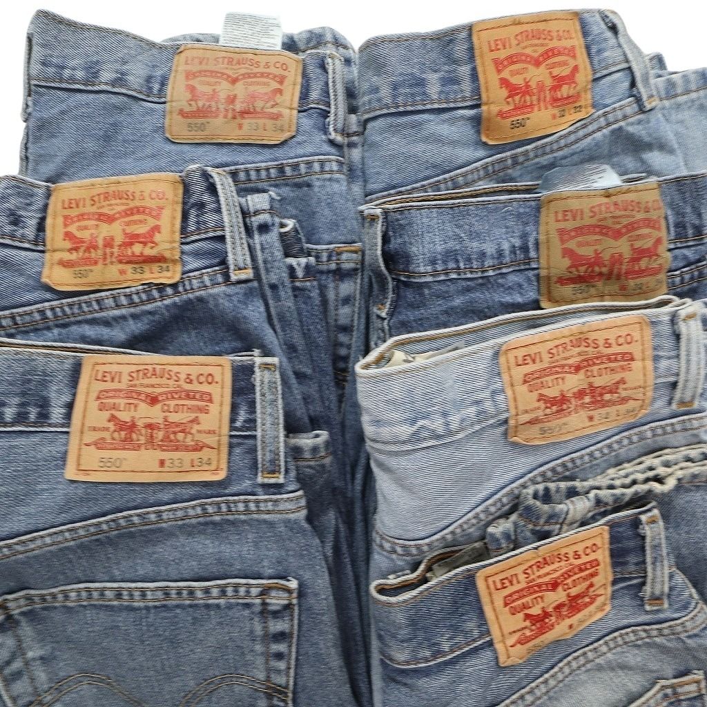 古着卸 まとめ売り リーバイス 550 インディゴ カラー デニム パンツ 7  