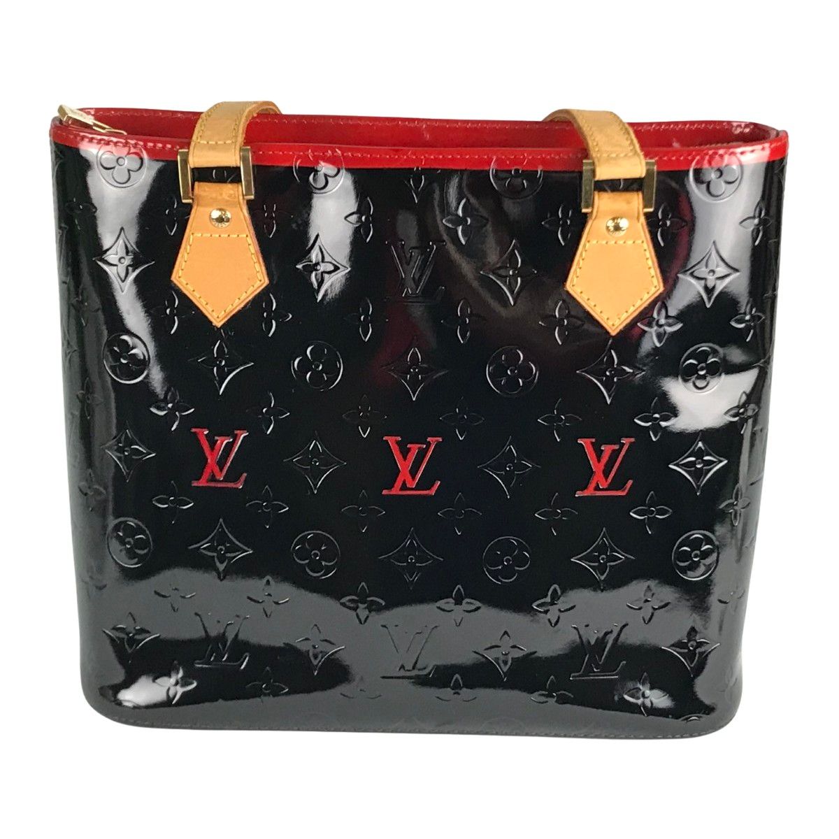 LOUIS VUITTON ルイヴィトン トートバッグ ヴェルニ ヒューストン ブラック リペア商品