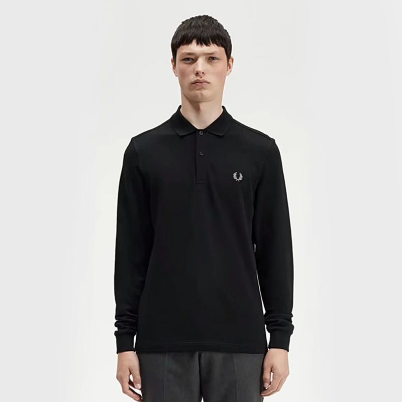 新品未使用　フレッドペリー長袖ポロシャツ　ブラック 新品未使用 フレッドペリー長袖ポロシャツ ブラック FRED PERRY
