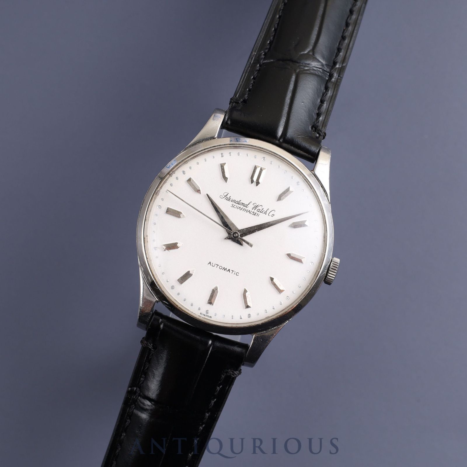IWC オールドインター R347A 自動巻き Cal.853 SS 革 筆記体ロゴ 