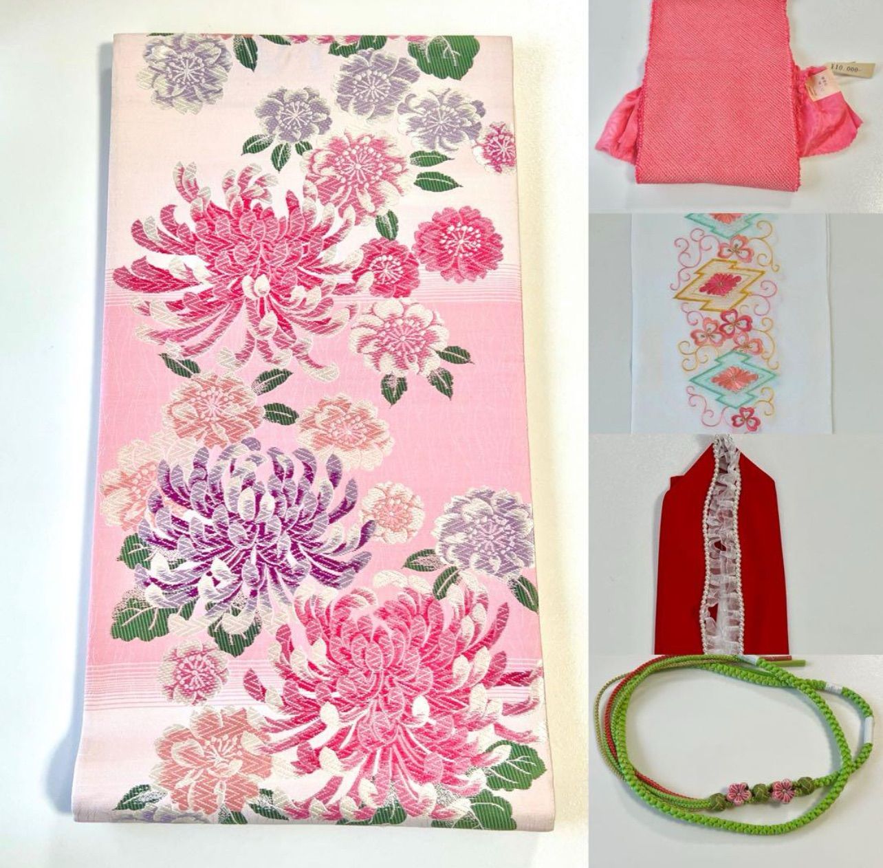 桜の花柄 紫色 振袖セット 振袖セット 販売 紫系 パープル ラメ 桜 鹿の子 流水 波 金通し