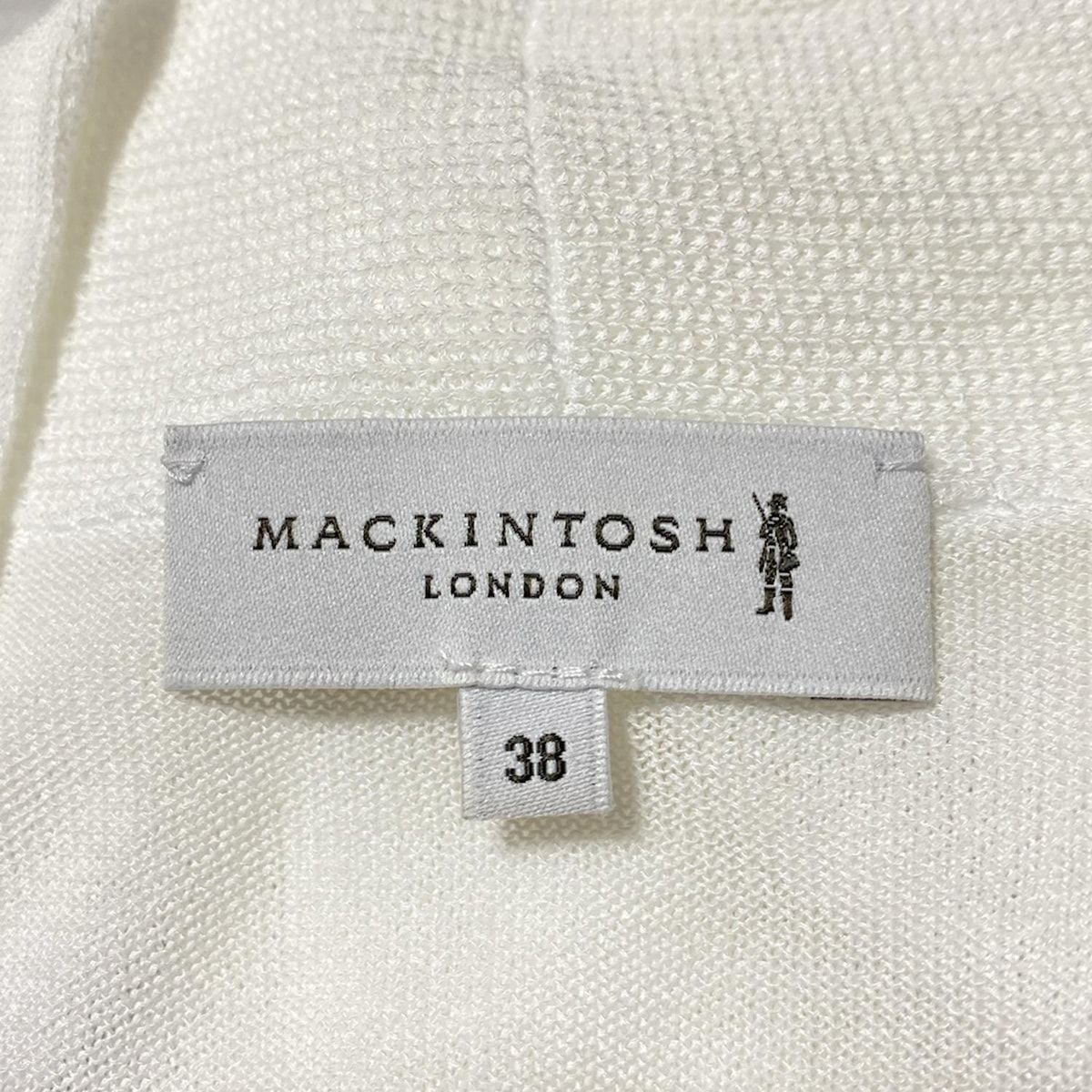 最終値下げ【美品】マッキントッシュロンドン　サマーカーディガン　白38 MACKINTOSH LONDON(マッキントッシュロンドン) カーディガン