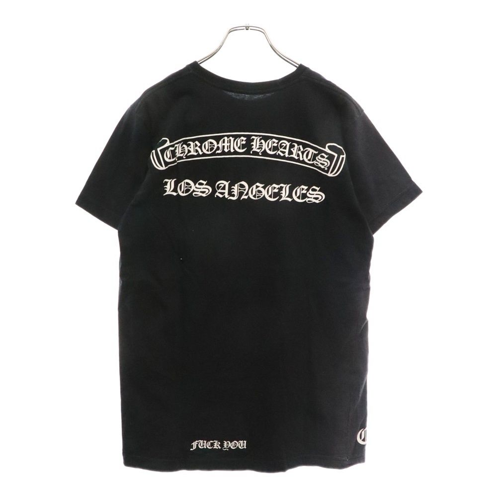 CHROME HEARTS (クロムハーツ) CH T-SHIRT Losangels Scroll Label Logo ロサンゼルス バックスクロールロゴプリント半袖Tシャツ ブラック