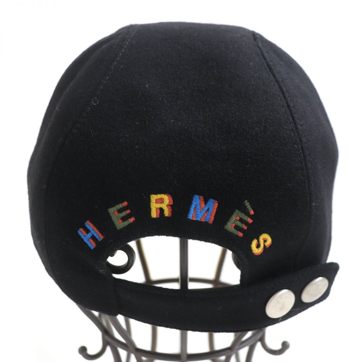 未使用品□HERMES/エルメス ロゴ刺繍 セリエボタン カシミヤ100 