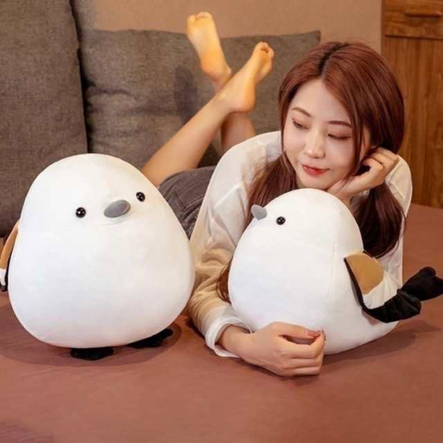 ぬいぐるみ 抱き枕 シマエナガ アニマル 雀人形 縫い包み