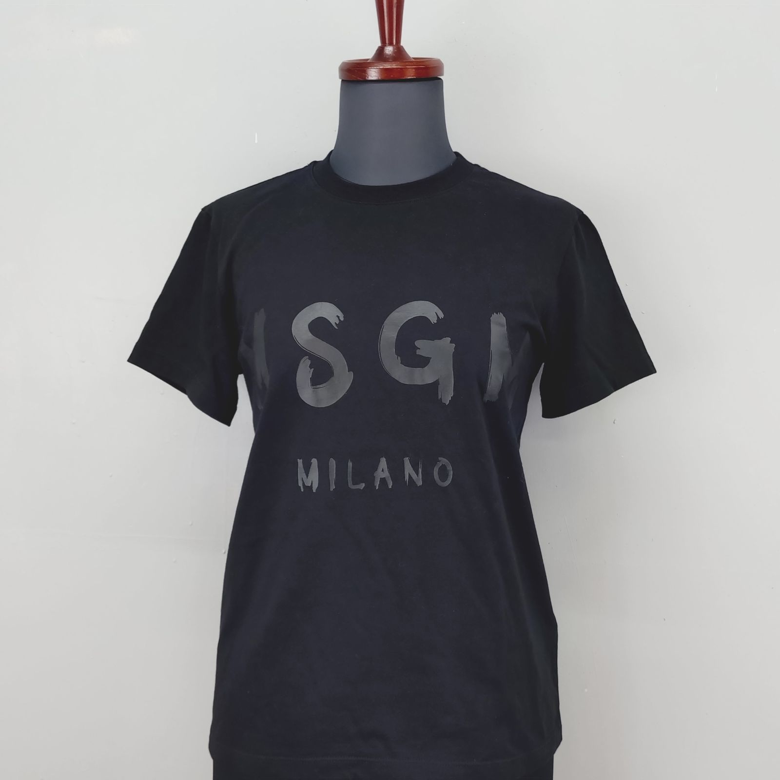 MSGM XS サイズ Tシャツ ブラック ビッグロゴ コットン100% イタリア製 