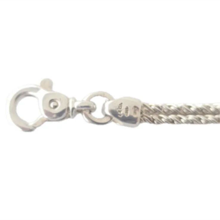 美品 TIFFANY 本物 ティファニー ダブルロープ ハートブレス シルバー