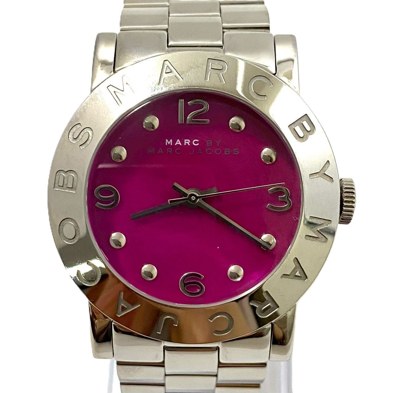 FU【MARC BY MARC JACOBS】MBM8623 クォーツ ラウンド パープルピンク 