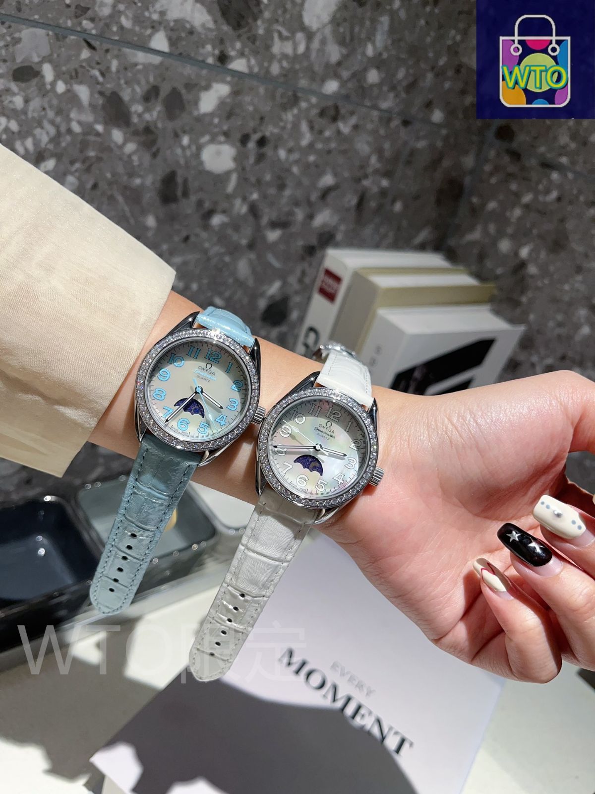 今日 Omega オメガ スピードマスター ムーンフェイズ 指針に夜光効果を備える-WTO輸入2