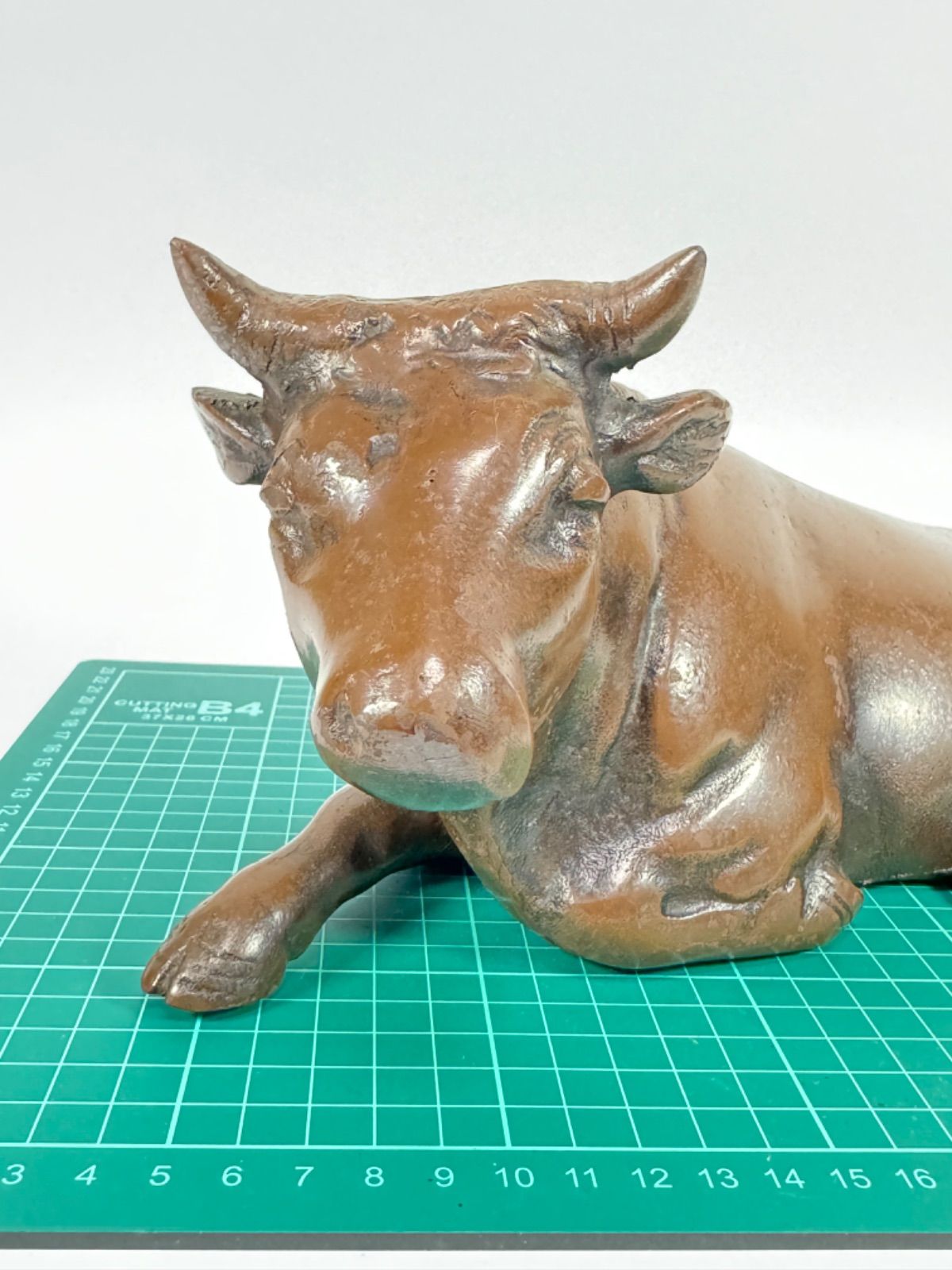鉄製　牛　光山作 鉄製牛光山作