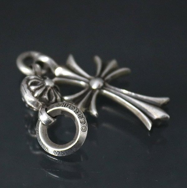 クロムハーツダイヤ付き正規品 クロムハーツクロスボールスタッドwith