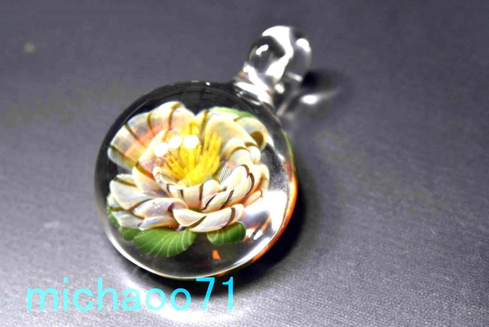 フラワー グラスペンダント花 (12083-p21)3D FLOWER ガラスの 