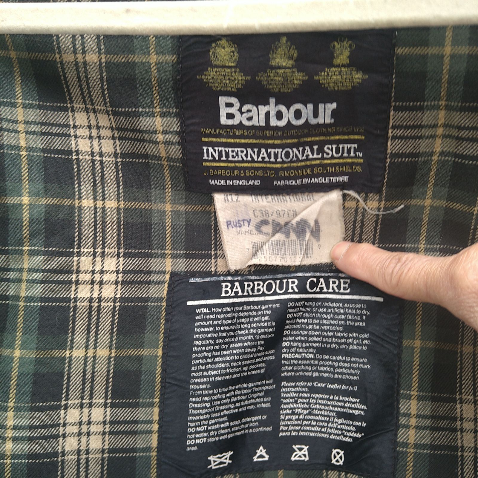 ライナー付き】 90s Barbour INTERNATIONAL SUIT バブアー ...