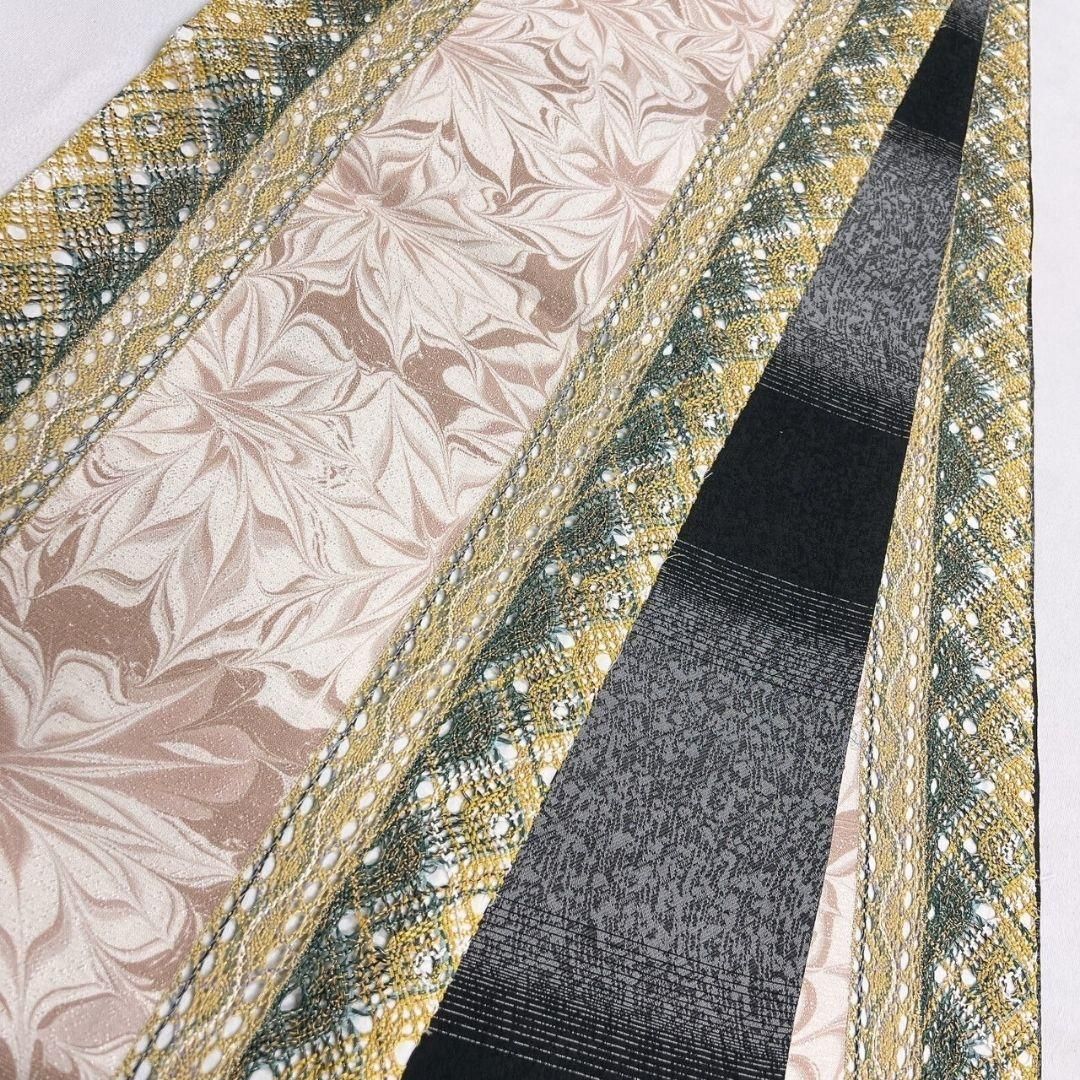 未着用 手組み 抽象花模様 袋帯 着物 帯 015a p - メルカリ 