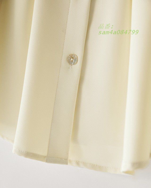 バックプリーツブラウス 襟付きブラウス