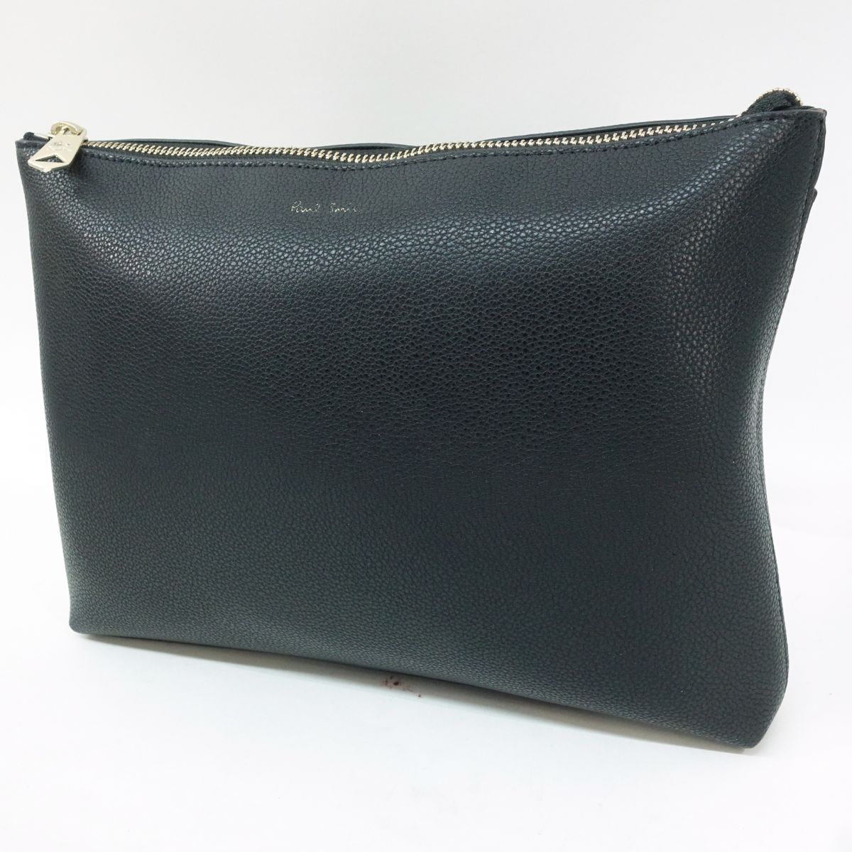 ポールスミス　インレイドストライプハンドル　ショルダーバッグ　ブラック　美品 ポールスミスPaul Smith インレイドストライプハンドルショルダー