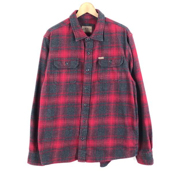 古着】 ORVIS オービス ヘビーフランネルシャツ オンブレ