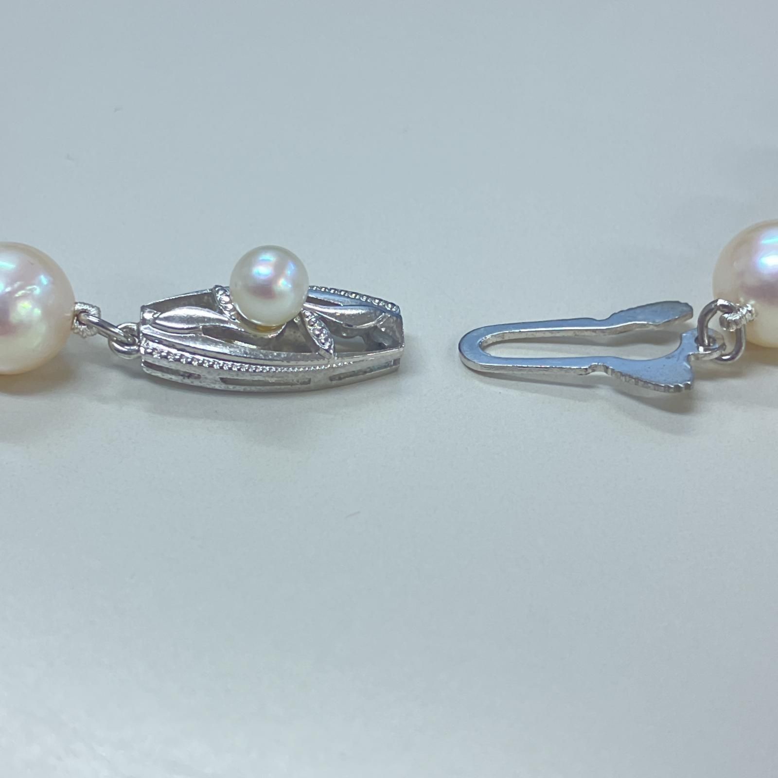 Mikimoto ミキモト ネックレス パール/K14ホワイトゴールド K14.WG.M  