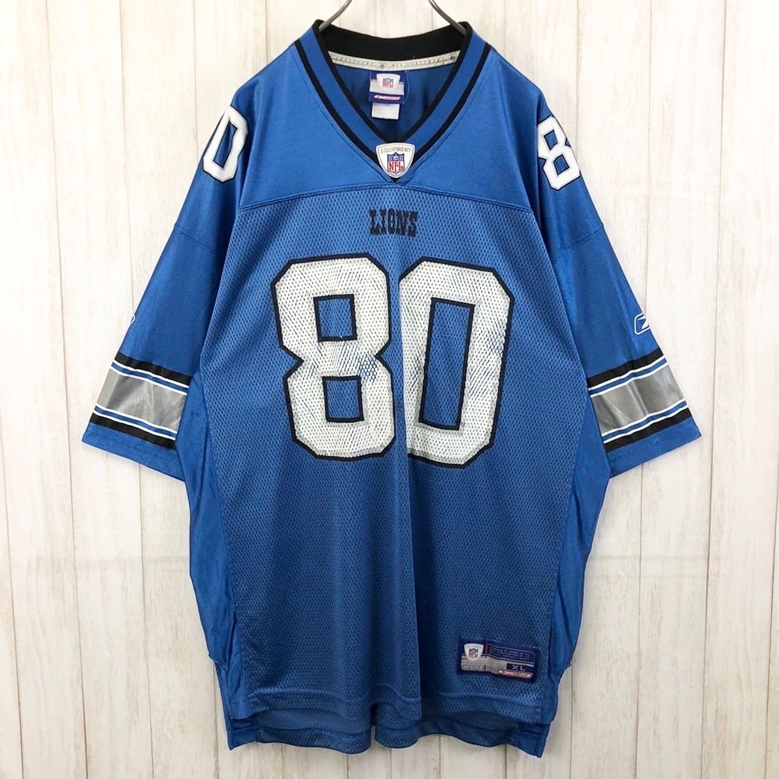 ビンテージ　美品　NFL デトロイト・ライオンズ ユニフォーム 34番 XL nfl メキシコ製アメフトゲームティーシャツ デトロイト