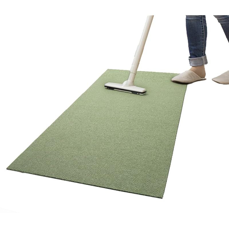 撥水 消臭 洗える サンコー キッチンマット ずれない 台所マット ロング 45×120cm グリーン おくだけ吸着 KP-16