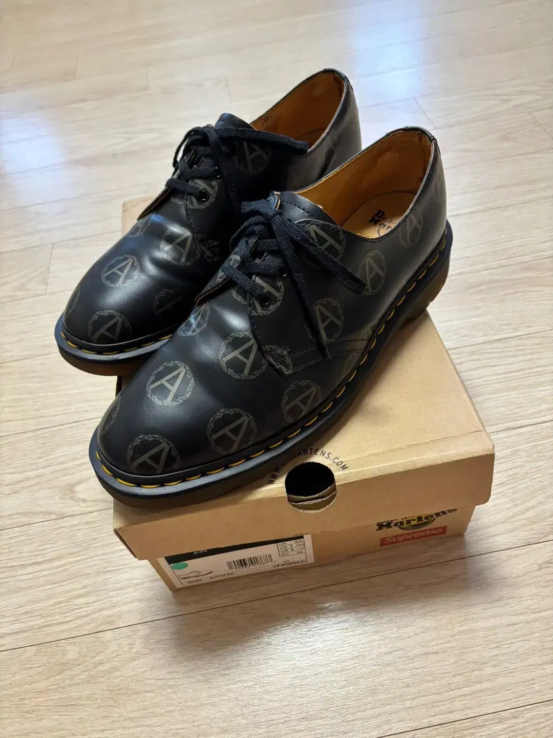 UNDERCOVER アンダーカバー x Supreme シュプリーム DR. MARTENS ドクターマーチン 3 笏 アナーキー 黒 285