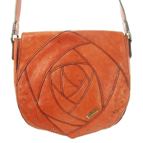 アナスイ ANNA SUI ショルダーバッグ レザー 革 ローズウッド スタッズ  