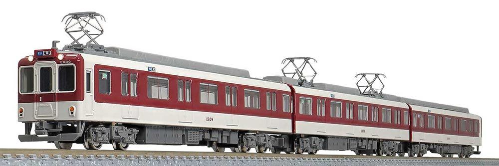 近鉄2800系2809編成・3両セット(動力あり) 近鉄2800系（名古屋線・2809編成）3両編成セット（動力付き