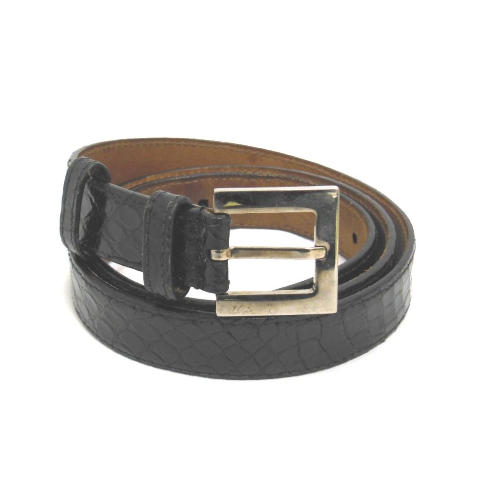 NA26231 ドルチェアンドガッバーナ ベルト クロコダイル ブラック 95cm