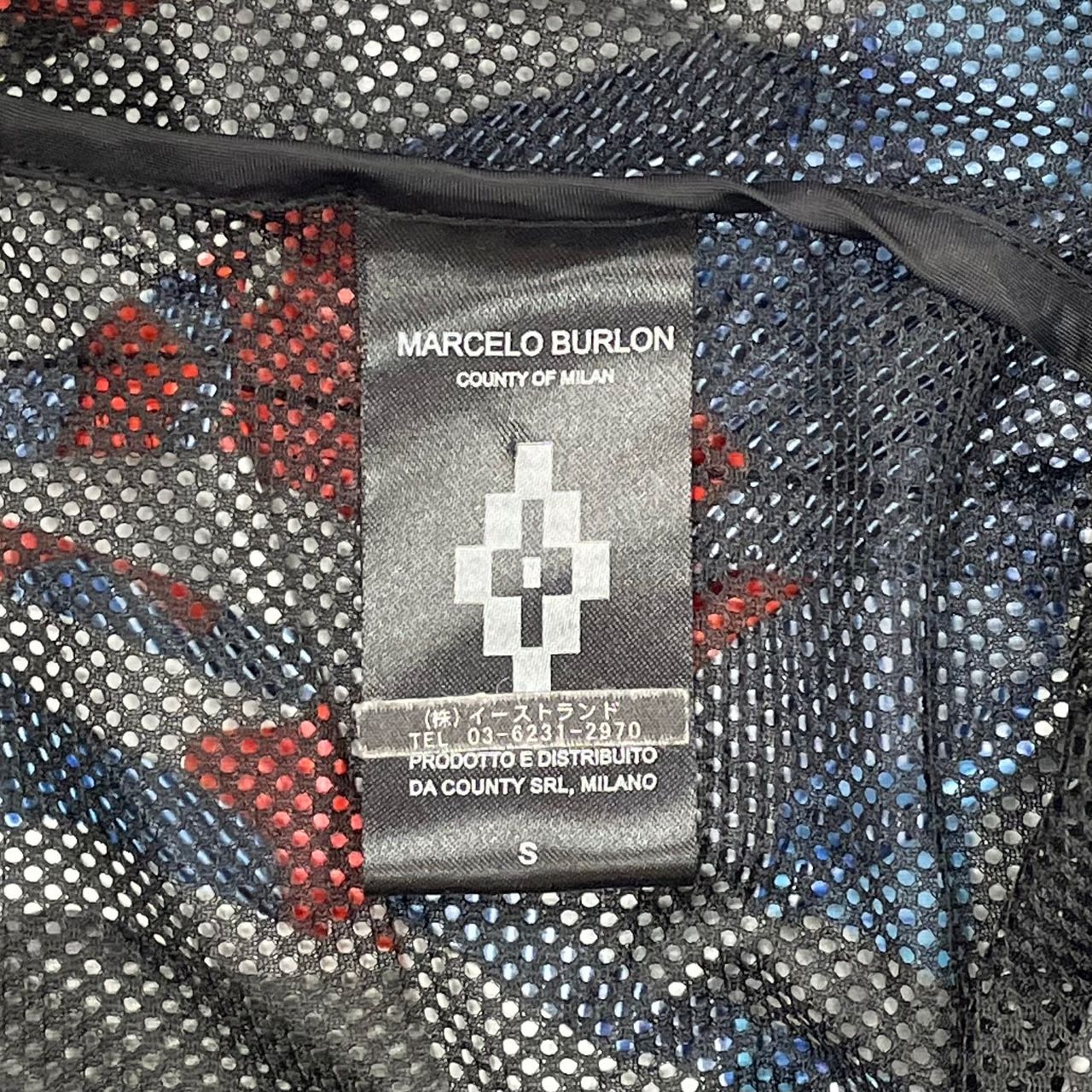 国内正規 MARCELO BURLON 総柄 ナイロン ジップ パーカー マルセロ