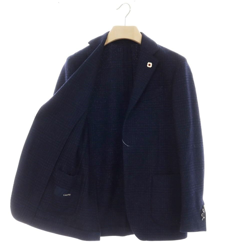【未使用品】LARDINI グレンチェック 3B テーラードジャケット 46 LARDINIラルディーニグレンチェックジャケット46 – AZZURRO