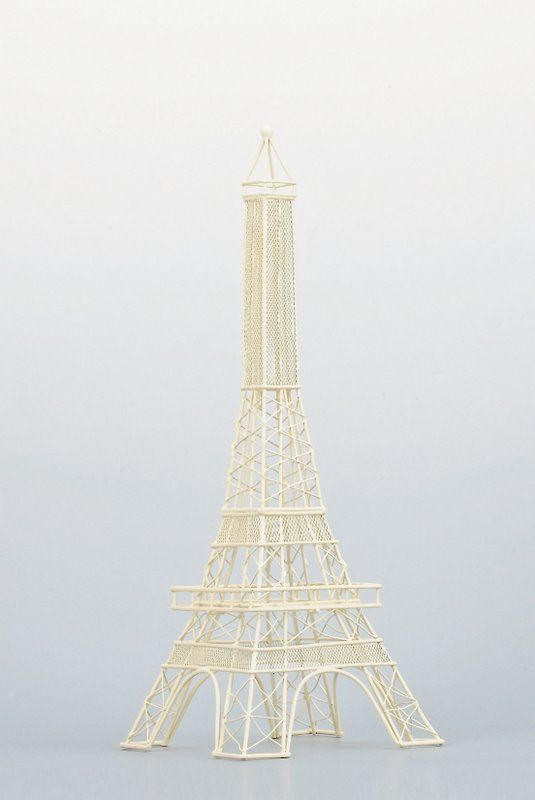 ワイヤーアート デコレーション タワー エッフェル Mサイズ(バニラ)/インテリア 壁掛け 額入り 額装込 風景画 油絵 ポスター アート アートパネル リビング 玄関 プレゼント モダン アートフ