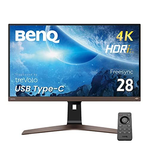 BenQ EW2880U 4K エンターテインメントモニター 28インチ|4K|IPS|HDRi| 3W x 2 treVoloスピーカー