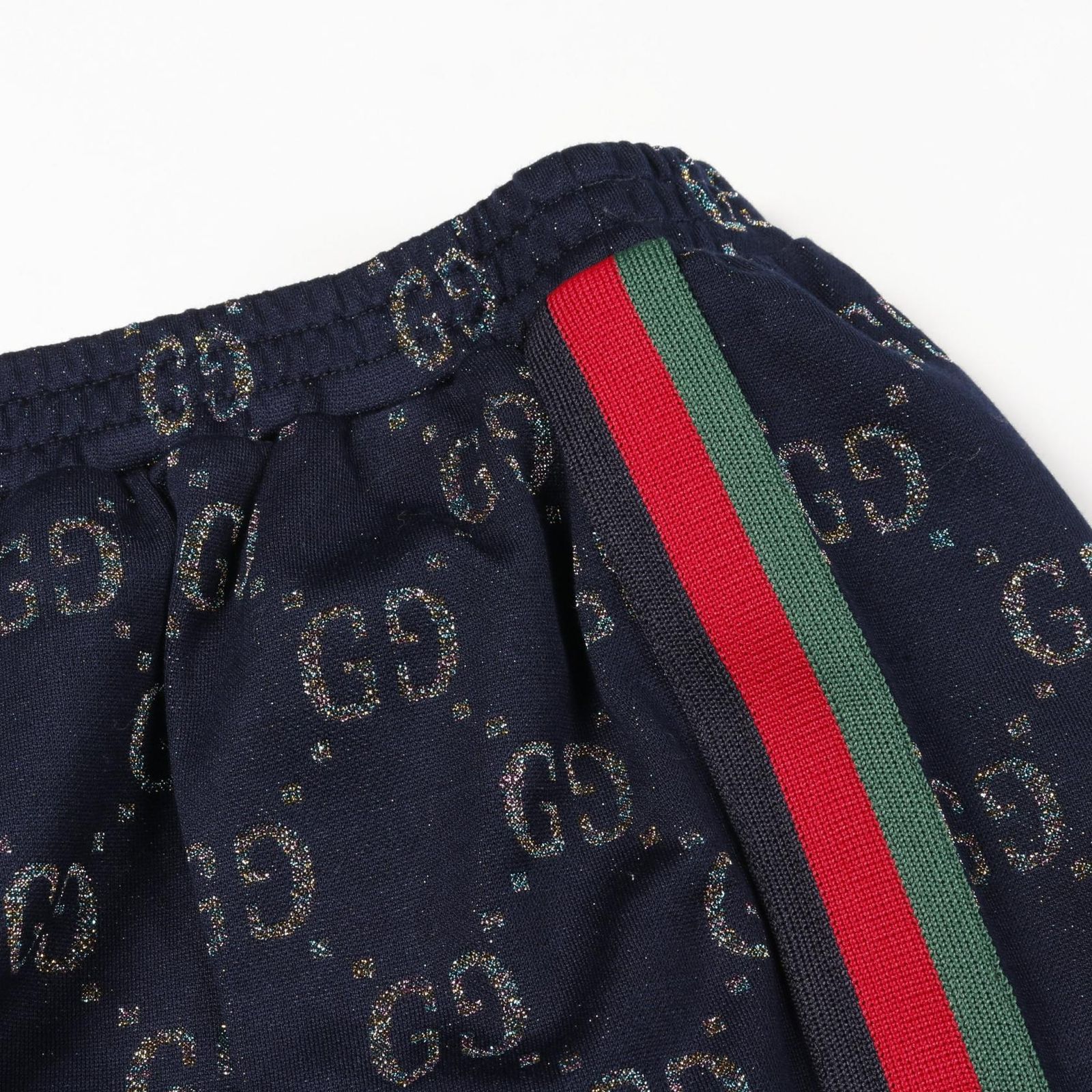 グッチ GUCCI スカート GG柄 ウェブストライプ 571386 ネイビー 