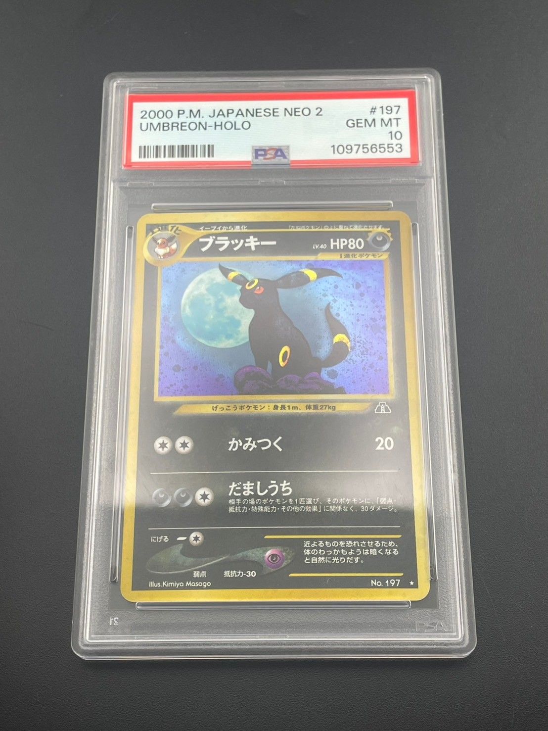 鑑定品】 PSA10 ブラッキー LV.40 neo2 No.197 ポケモンカード☆neo