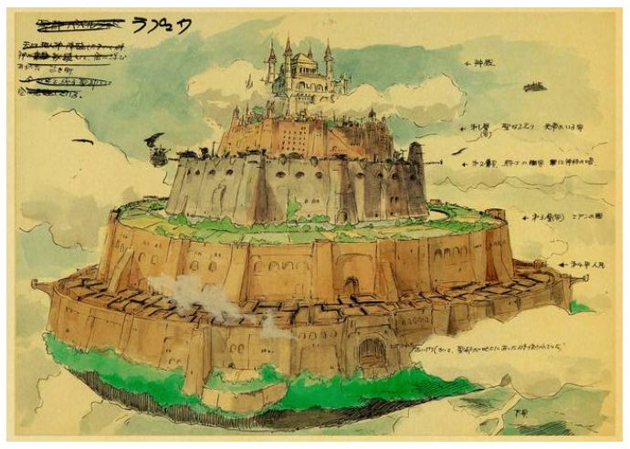 ジブリ　レイアウト　天空の城ラピュタ 天空の城ラピュタレイアウト原図