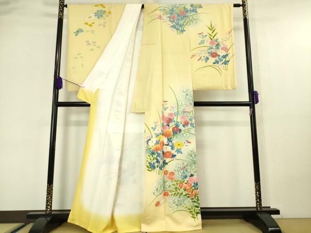 平和屋着物○上質な小紋 京都 河上峰仙 たたき染め 正絹 逸品 CAAX5688gh